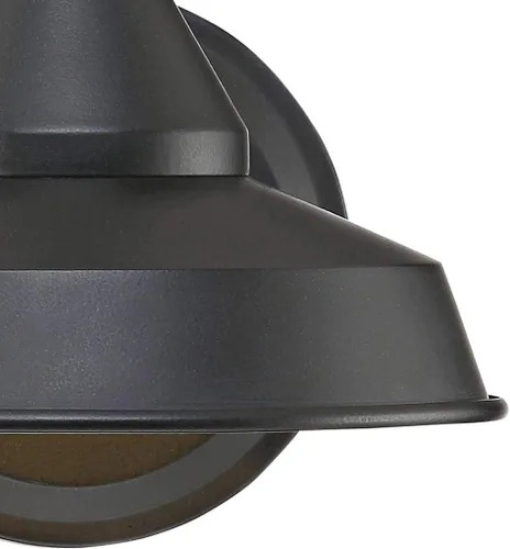 Miniatura 3 de John Timberland Westley - Lámpara rústica de estilo granero para exteriores, brazo de cuello de cisne LED negro, 8 1/2 pulgadas, para terraza