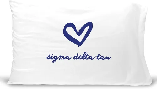 Miniatura 24 de sockprints Funda de almohada Alpha Chi Omega - Nombre de la hermandad con diseño de corazón. Funda de almohada 100% algodón tamaño estándar 20 x 30
