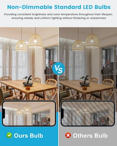 Miniatura 5 de Bombilla LED A19, bombillas E26 de 9 W (equivalente a 60 vatios), blanco frío de 5000 K, base estándar de 800 lm para cocina, sala de estar, Luz