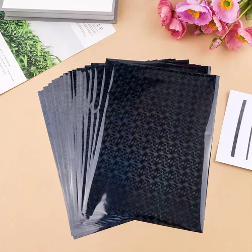 Miniatura 48 de Briartw Papel de Aluminio Termoadhesivo 20x29cm Paquete de 50 Hojas Papel Reactivo para Sellado en Caliente por Impresora Láser y Laminadora