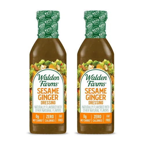 Miniatura 47 de Walden Farms Vinagreta de Tomate Seco al Sol – Aderezo sin calorías, bajo en carbohidratos, apto para dieta keto, vegano, sin azúcar con rico sabor