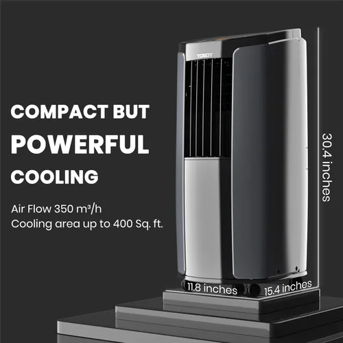 Miniatura 2 de TOSOT Aire acondicionado portátil de 10,000 BTU (ASHRAE) 6,000 BTU (DOE), silencioso, control remoto, ventilador, deshumidificador integrado, kit