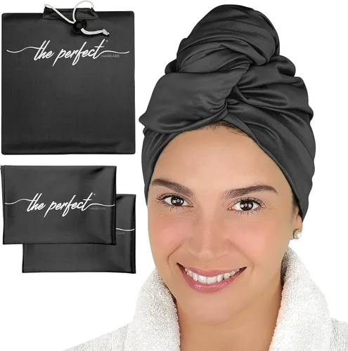 Miniatura 9 de THE PERFECT HAIRCARE Curly Hair Girls Juego de Toallas de Microfibra para Plopping - Envoltorio Anti-encrespamiento Sedoso y Suave para Secar
