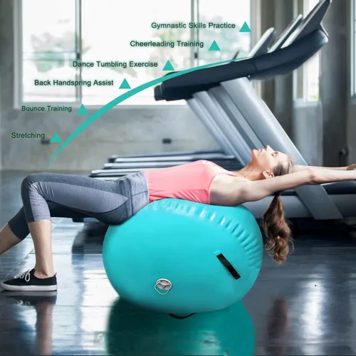 Miniatura 4 de DNYSYSJ Air Roller Air Spot - Barril de aire para gimnasia, entrenador de gimnasia con bomba eléctrica para yoga, animadoras, hogar y uso en agua