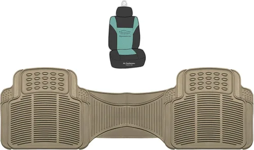 FH GROUP FH-F11306 tapete de vinilo para piso trasero, apto para casi cualquier auto, camioneta, VUD o furgoneta, beige-F11306