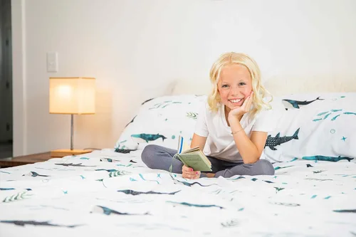 Miniatura 6 de Where The Polka Dots Roam Nautical Ocean - Juego de ropa de cama individual – Juego de cama de 3 piezas súper suave para niños con sábana bajera