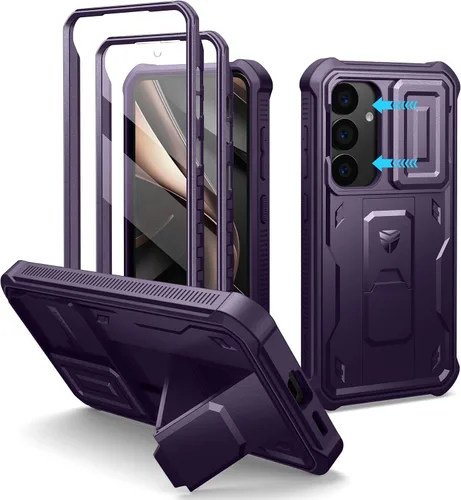 Miniatura 19 de Dexnor Funda para Samsung Galaxy S24 con Cubierta Deslizante Integrada para Cámara y Protector de Pantalla y Soporte, Funda Resistente a los Golpes