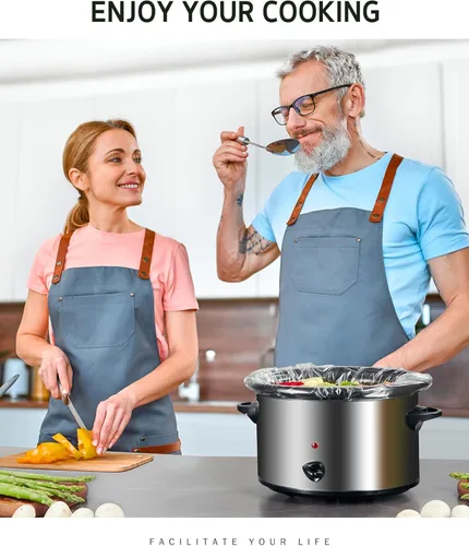 Miniatura 9 de Syntus Revestimientos para olla de cocción lenta, 10 bolsas de cocina desechables de tamaño pequeño, bolsas de plástico, para bandejas de cocción