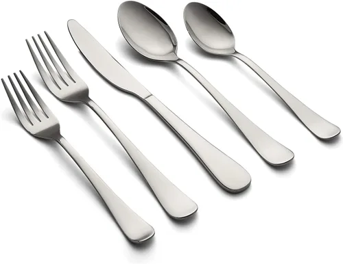 Miniatura 4 de Cambridge Silversmiths Rhiannon Black Satin - Juego de cubiertos de 20 piezas, servicio para 4 Negro