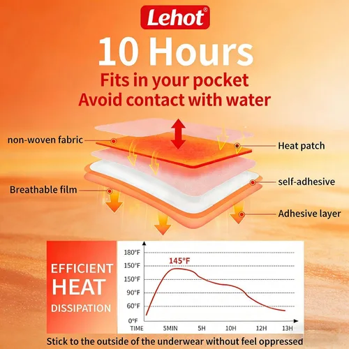 Miniatura 3 de Hand Warmers - 40 Packs Hot Hands Disposable Heat Pad, Hot Hands Hand Warmers, Up to 10 Hours of Safe and Continuous Heat, Perfect for Camping