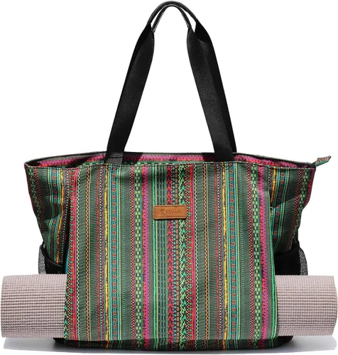 Bolsa para esterilla de yoga ESVAN, bolsa de mano para yoga, bandolera para esterilla de yoga, bolsa de transporte para oficina, yoga, pilates, j