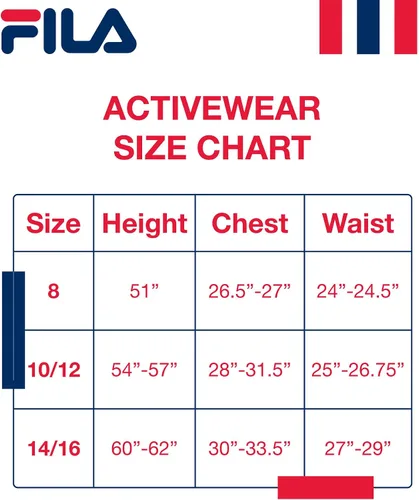 Miniatura 7 de Fila Camiseta deportiva para niñas, 2 piezas, ligera, de rendimiento, para niñas, camiseta deportiva deportiva (talla 7-16)