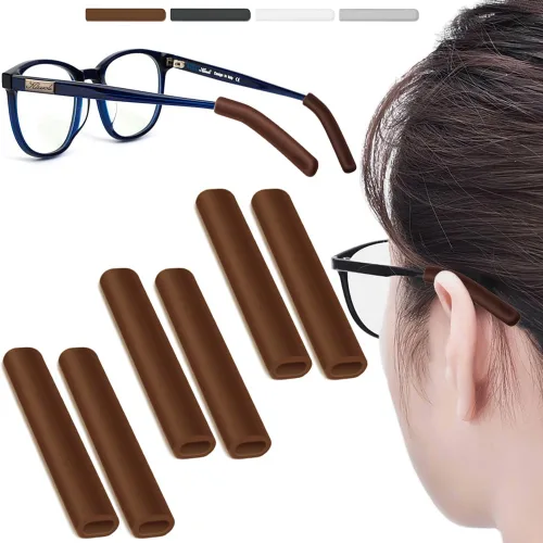 Miniatura 8 de 3 pares de cojines de silicona para orejas de gafas, sujetadores antideslizantes para orejas de gafas, piezas de goma antideslizantes para orejas