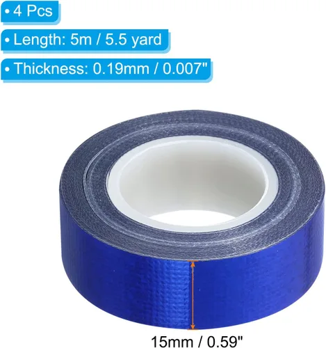Miniatura 2 de PATIKIL Cinta brillante con purpurina de 0.591 in x 16.4 ft, paquete de 4 cintas adhesivas holográficas decorativas autoadhesivas para álbumes