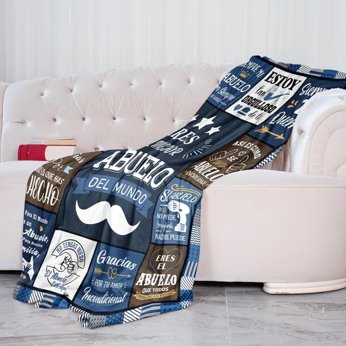 Miniatura 4 de Regalos para Abuelo en español, Regalo para Abuelo Manta Throw 60"x50", El Mejor Abuelo Del Mundo, Regalos para Abuelito, Regalos para Abuelito Día