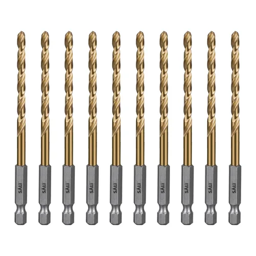 Miniatura 11 de Juego de brocas de cobalto SALI, paquete de 20 piezas de 5/64 pulgadas de acero de alta velocidad con vástago hexagonal brocas Jobber, para madera