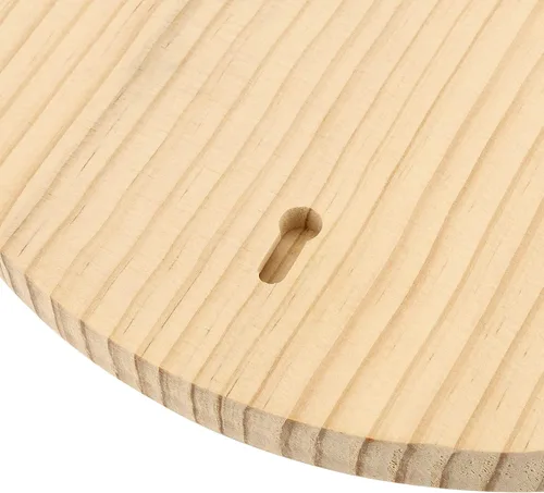 Miniatura 3 de SINJEUN Paquete de 2 placas redondas de madera de 12 pulgadas, letrero colgante de madera en blanco de 3/4 pulgadas de grosor, tableros de madera