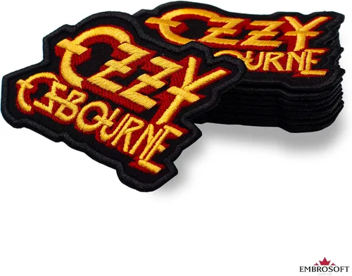 Miniatura 2 de Ozzy Osbourne Patch, Yellow Red, Hard Rock, Heavy Metal BandEmbroideredIron On (3.5" x 2.3")