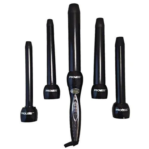 Diamond Collection – 5P Curling Iron Varita 5-Piece Clipless – Rizador Set de regalo por Proliss