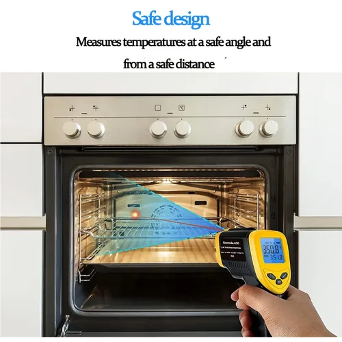 Miniatura 5 de Termómetro infrarrojo, medidor de temperatura láser digital de -37 °F ~ 932 °F (-25.6 °F ~ 752.0 °F) pistola de temperatura IR (no para humanos)