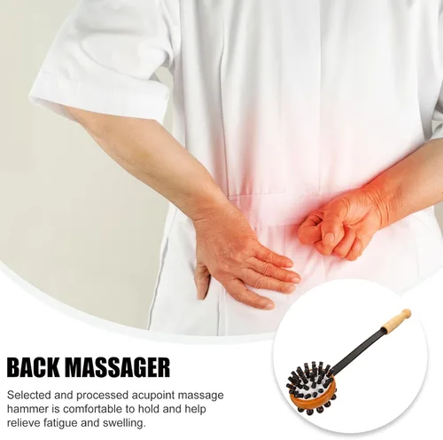 Miniatura 4 de Bendable Wooden Back Hammer Handheld Massage Hammer for Neck and Shoulder Relief at Home and Travel