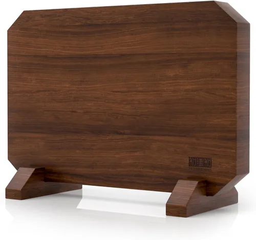 HOSHANHO Bloque magnético para cuchillos, soporte de madera de acacia gruesa para cuchillos de cocina con imanes fuertes, organizador multifuncional