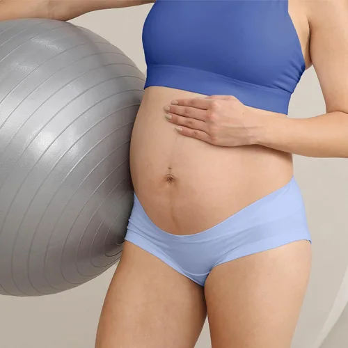 Miniatura 2 de Intimate Portal - Bragas de maternidad de cobertura total, tiro debajo del vientre, hechas de algodón para mujer embarazada