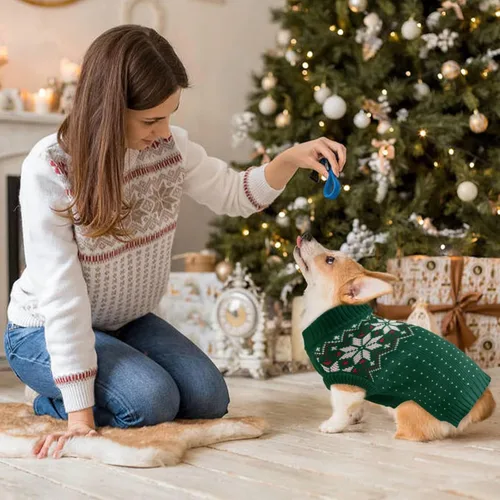 Miniatura 7 de Kuoser Suéter de Navidad para perro, suéteres de Navidad suaves y cálidos para perros pequeños, medianos y grandes, niño niña, suéter cómodo