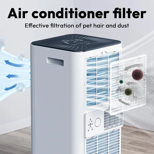 Miniatura 8 de Acondicionadores de aire portátiles de 10,000 BTU, aire acondicionado portátil con control remoto para habitación de hasta 450 pies cuadrados