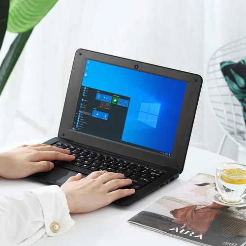 Miniatura 3 de Portátil de 10,1 pulgadas en línea Aprendizaje ordenador portátil Windows 10 OS Preinstalado Quad Core 32GB Netbook HDMI Webcam Oficina Netflix Negro