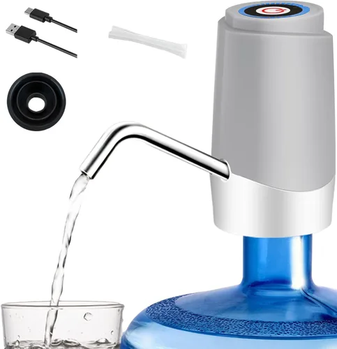 Miniatura 8 de Korser Dispensador de Agua de 5 Galones, Bomba de Jarra de Agua Automática Portátil, Bomba de Agua Eléctrica para Botellas con Interruptor y Carga