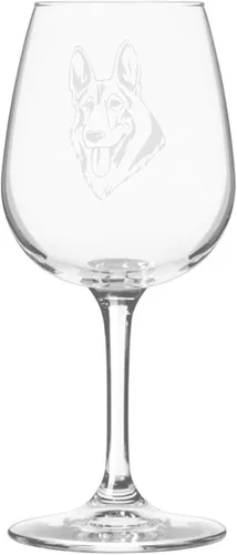 Miniatura 200 de Copa de vino de 12.75 onzas con diseño de perro grabado