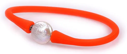 Miniatura 18 de GEM-Inside Big - Pulsera de joyería de perlas de 0.512 in para dama de honor, color negro, apilable, goma de silicona, elástica, perlas cultivadas