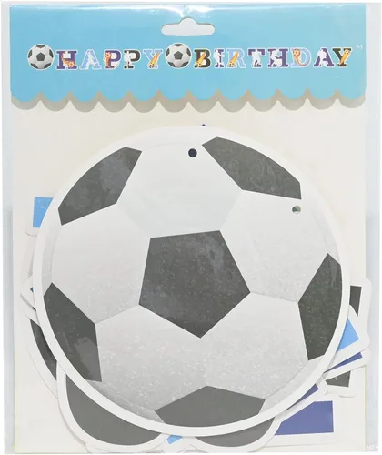 Miniatura 5 de Cartel de feliz cumpleaños, decoración de cumpleaños de fútbol, banderines para decoraciones de fiesta, cumpleaños de niños