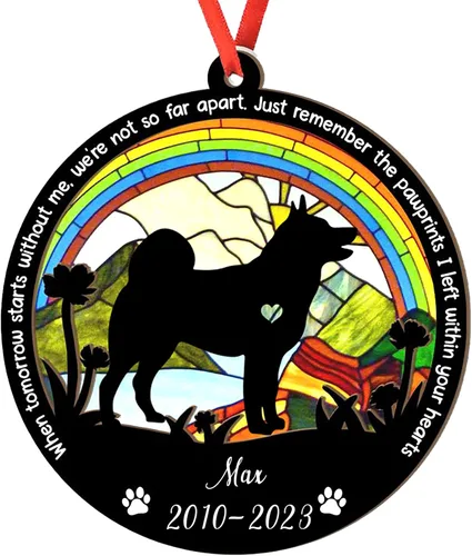 Miniatura 31 de Adorno personalizado para atrapasoles de sabueso afgano, adorno de Navidad de sabueso afgano, regalo para perro amante, sabueso afgano conmemorativo