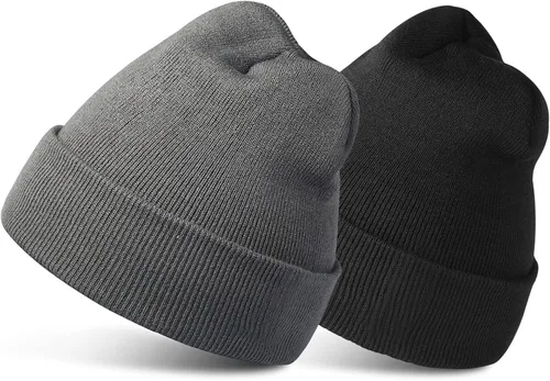 Miniatura 8 de RUN BRAIN GO Beanie Winter Hats Warm Knitted Cap for Men & Women (4 Pack2 Pack)