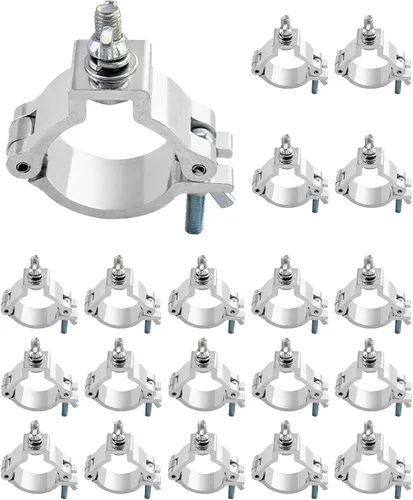 Miniatura 2 de QWORK Abrazadera de luz de escenario, paquete de 20 abrazaderas de iluminación de aleación de aluminio de alta resistencia de 2 pulgadas, capacidad