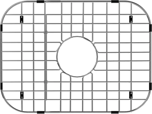 Miniatura 18 de Paquete de 2 rejillas de metal dorado para fregadero de cocina, 13"L X 11.6"W, protectores de fregadero de acero inoxidable con orificio de drenaje