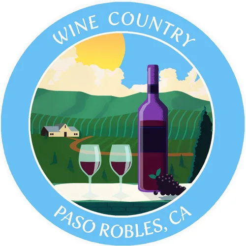 Vinyard - Wine Country - Paso Robles, California 3.5 pulgadas DIY Adhesivo de vinilo adhesivo de aventura vacaciones tema novedad apliques Columbia