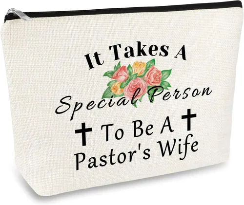 Bolsa de maquillaje para esposa del pastor, regalos de agradecimiento para mujeres, regalo religioso, bolsa de cosméticos, regalo de Navidad,