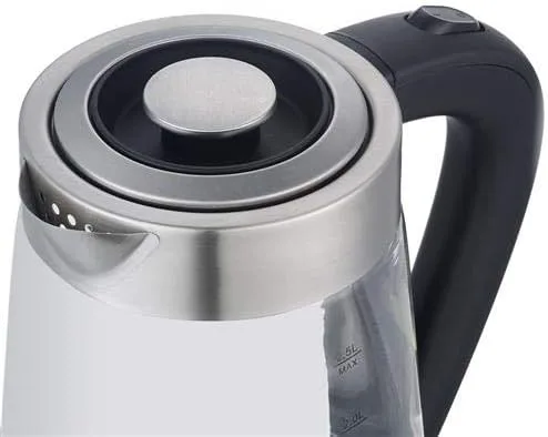 Miniatura 8 de Hervidor eléctrico, hervidor de agua caliente de vidrio de 2.5 L y 1200 W, hervidor de café y té y caldera de agua caliente, apagado automático