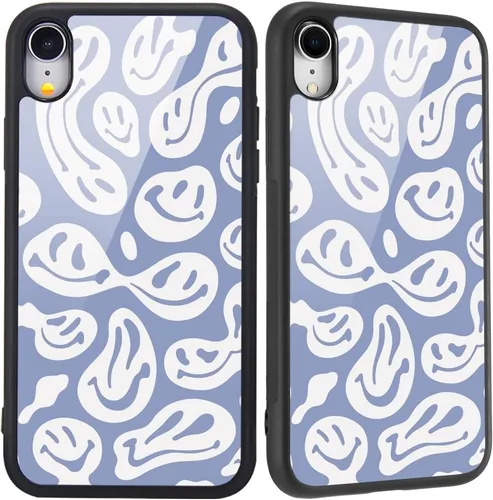 Miniatura 8 de Compatible con iPhone 7/8/SE 2020, cubierta trasera dura con patrón de arte divertido azul divertido lindo para mujeres y niños