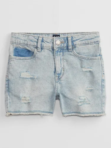 Miniatura 2 de GAP Pantalón corto de mezclilla de talle alto para niña