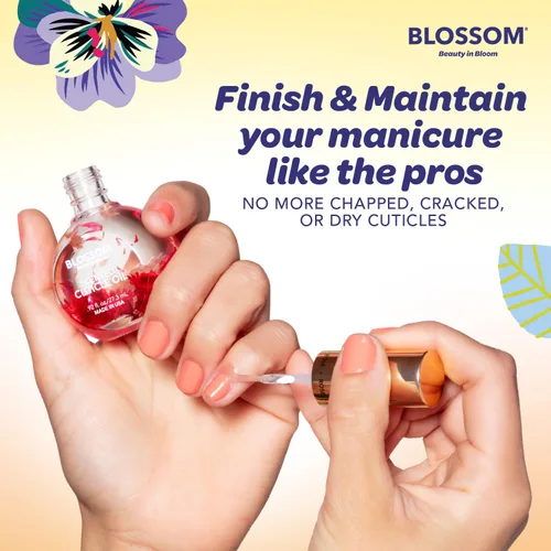 Miniatura 5 de Blossom Aceite de cutícula para uñas, hidratante, hidratante, perfumado Gourmand, cuidado de la cutícula, infundido con flores reales, fabricado