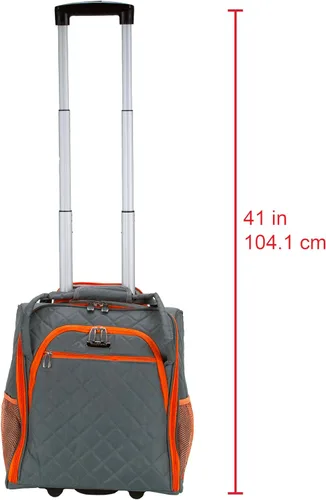 Miniatura 13 de Rockland Melrose - Maleta con ruedas, de porte vertical, para caber debajo del asiento, Rojo), BF31-RED