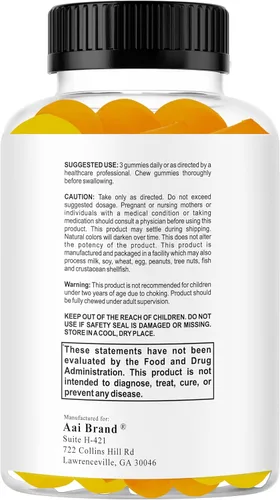Miniatura 6 de Little Wonders Kids Omega 3 DHA Gomas, vitaminas infantiles para la salud cerebral, gomitas de enfoque para niños y adolescentes, suplemento