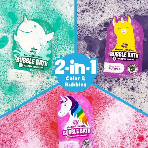 Miniatura 3 de Tub Works® Baño de Burbujas Mágico para Niños, Paquete Variado de 12 Crea Agua Colorida y Toneladas de Burbujas de Espuma para el Baño No Tóxico