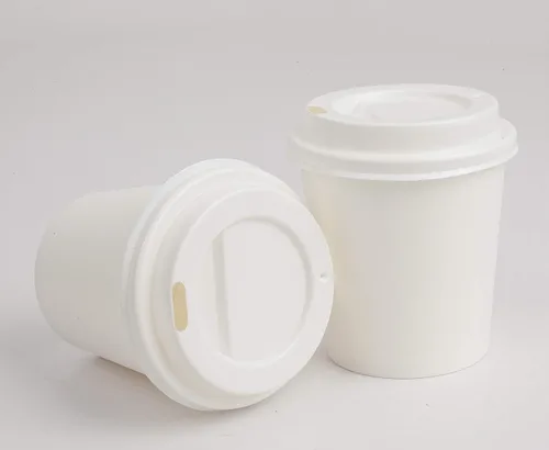 Miniatura 7 de Golden Apple, Tazas de café desechables de papel blanco de 10 oz. Tazas y tapas Cantidad 50 tazas por paquete. Perfecto para bebidas calientes
