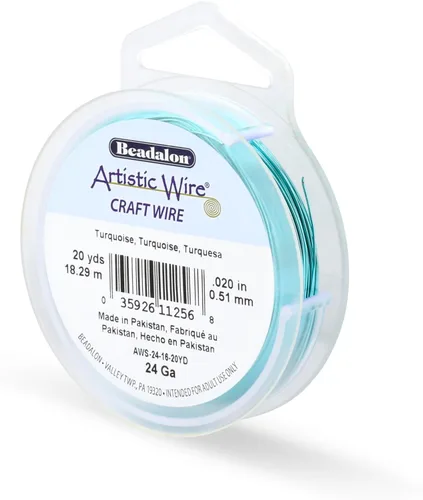 Miniatura 149 de Artistic Wire, alambre para manualidades de calibre 22 bañado en plata, resistente a las manchas, color cobre, blanco, 9,1 m