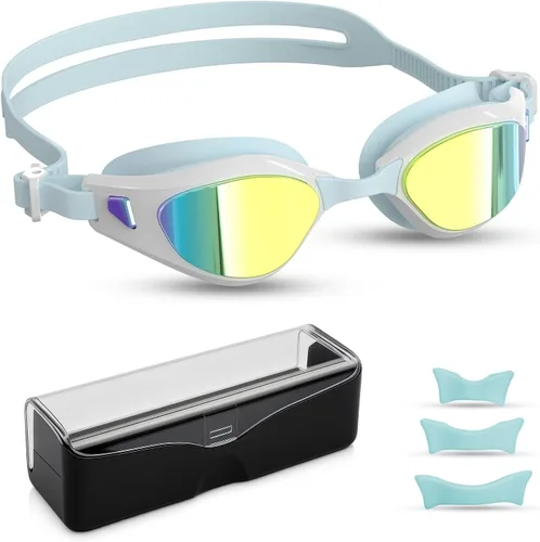 Miniatura 9 de Gafas de natación, gafas de natación polarizadas, antiniebla, sin fugas, protección UV, gafas de natación de visión amplia para mujeres y hombres